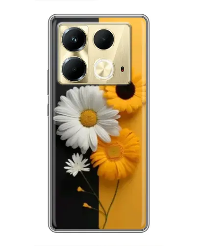 Чехол для Infinix Note 40 с картинкой «Подсолнух и ромашка»
