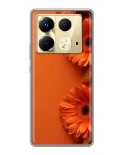 Чехол для Infinix Note 40 с картинкой «Оранжевые герберы»