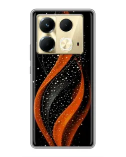 Чехол для Infinix Note 40 с картинкой «Огненная звездная волна»