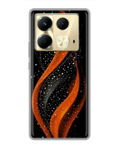 Чехол для Infinix Note 40 с картинкой «Огненная звездная волна»