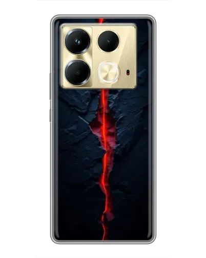 Чехол для Infinix Note 40 с картинкой «Kрасная лавовая трещина»