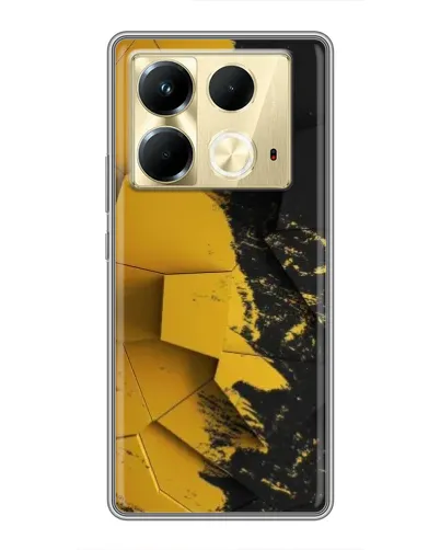 Чехол для Infinix Note 40 с картинкой «Золотые осколки геометрии»