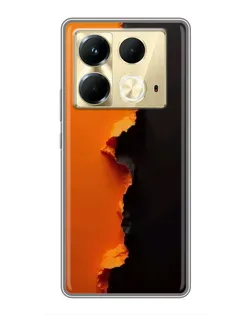 Чехол для Infinix Note 40 с картинкой «Оранжевый разлом» Чехол для Infinix Note 40 с картинкой «Оранжевый разлом»