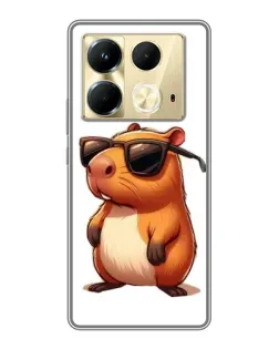 Чохол для Infinix Note 40 з картинкою «Капібара в окулярах»