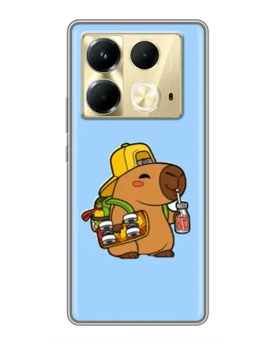 Чохол для Infinix Note 40 з картинкою «Капібара на скейті»