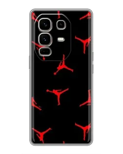 Чехол для Infinix Note 50 Pro Plus с картинкой «Jordan Red Pattern»