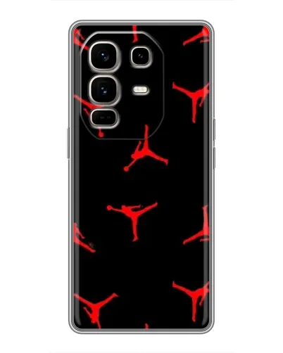 Чехол для Infinix Note 50 Pro Plus с картинкой «Jordan Red Pattern»