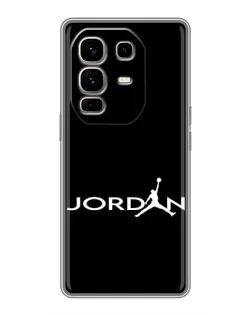 Чехол для Infinix Note 50 Pro Plus с картинкой «Jordan White Logo»