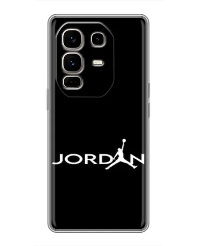 Чехол для Infinix Note 50 Pro Plus с картинкой «Jordan White Logo»