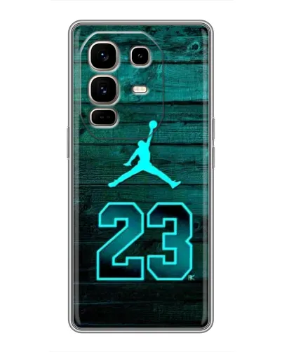 Чехол для Infinix Note 50 Pro Plus с картинкой «Jordan Cyan 23»