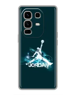 Чехол для Infinix Note 50 Pro Plus с картинкой «Jordan Blue Fire»