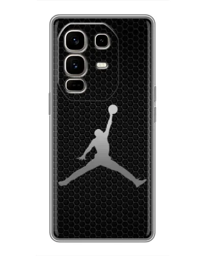 Чехол для Infinix Note 50 Pro Plus с картинкой «Jordan Dark Carbon»
