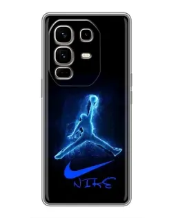 Чехол для Infinix Note 50 Pro Plus с картинкой «Jordan Neon Blue»