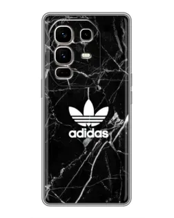 Чехол для Infinix Note 50 Pro Plus с картинкой «Белый мрамор Adidas»