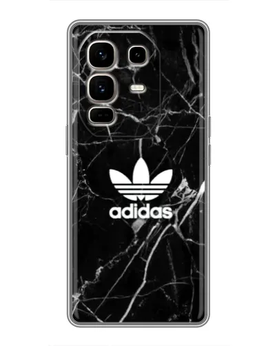 Чехол для Infinix Note 50 Pro Plus с картинкой «Белый мрамор Adidas»