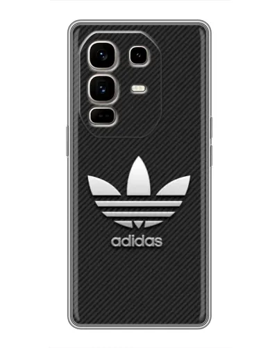 Чехол для Infinix Note 50 Pro Plus с картинкой «Adidas Карбоновая текстура»