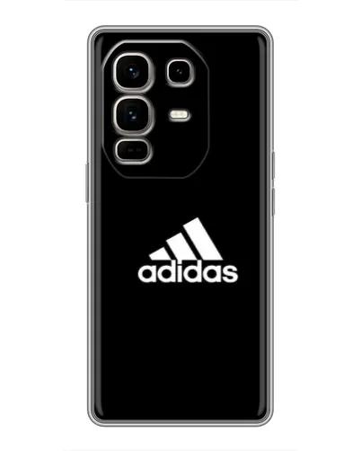 Чехол для Infinix Note 50 Pro Plus с картинкой «Черная классика Adidas»