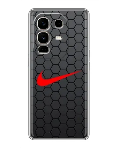 Чехол для Infinix Note 50 Pro Plus с картинкой «Nike — карбоновая сетка»