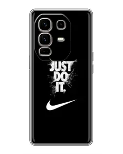 Чехол для Infinix Note 50 Pro Plus с картинкой «Текстовый принт Nike»