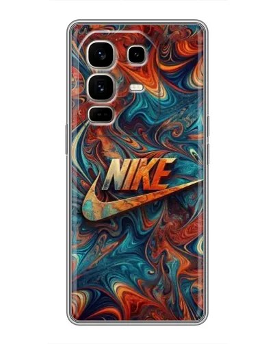 Чехол для Infinix Note 50 Pro Plus с картинкой «Nike в абстракции»
