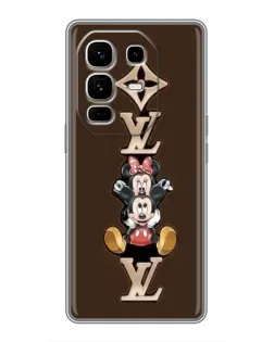 Чехол для Infinix Note 50 Pro Plus с картинкой «LV и Микки Маус»