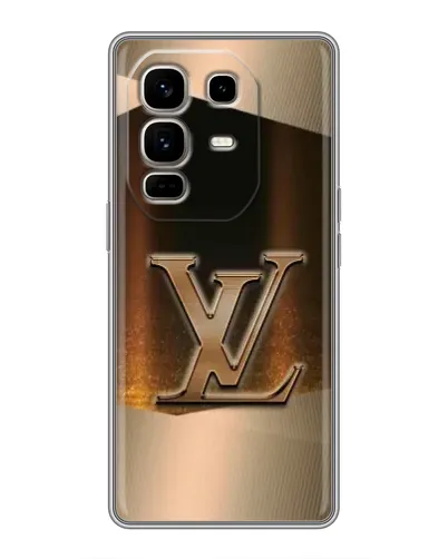 Чехол для Infinix Note 50 Pro Plus с картинкой «LV — золотое сияние»