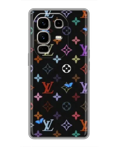 Чехол для Infinix Note 50 Pro Plus с картинкой «Цветная монограмма LV»