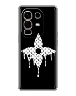 Чехол для Infinix Note 50 Pro Plus с картинкой «Цветочная монограмма»