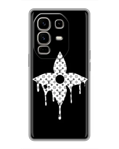 Чехол для Infinix Note 50 Pro Plus с картинкой «Цветочная монограмма»