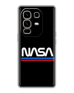 Чехол для Infinix Note 50 Pro Plus с картинкой «NASA — классика Red Blue»
