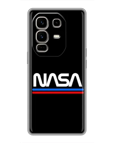 Чехол для Infinix Note 50 Pro Plus с картинкой «NASA — классика Red Blue»