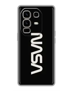 Чехол для Infinix Note 50 Pro Plus с картинкой «NASA — вертикальный логотип»