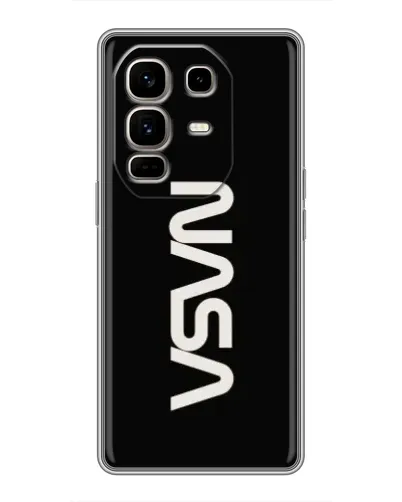 Чехол для Infinix Note 50 Pro Plus с картинкой «NASA — вертикальный логотип»