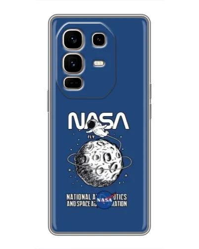 Чехол для Infinix Note 50 Pro Plus с картинкой «NASA — лунная миссия»