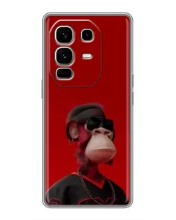 Чехол для Infinix Note 50 Pro Plus с картинкой «Bored Ape в красном»