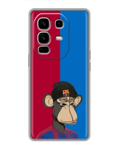 Чехол для Infinix Note 50 Pro Plus с картинкой «Bored Ape — фанат Барсы»
