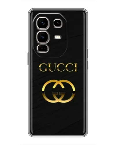 Чохол для Infinix Note 50 Pro Plus з картинкою «Золотий логотип Gucci»