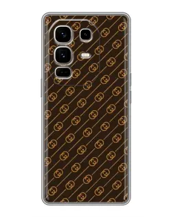 Чохол для Infinix Note 50 Pro Plus з картинкою «Gucci — золоті діагоналі»
