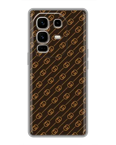 Чохол для Infinix Note 50 Pro Plus з картинкою «Gucci — золоті діагоналі»