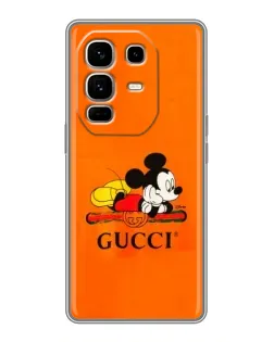 Чохол для Infinix Note 50 Pro Plus з картинкою «Міккі Маус Gucci — помаранч»