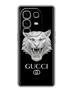 Чохол для Infinix Note 50 Pro Plus з картинкою «Gucci — срібний лев»
