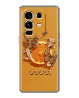 Чохол для Infinix Note 50 Pro Plus з картинкою «Gucci — золоті метелики»
