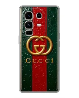 Чохол для Infinix Note 50 Pro Plus з картинкою «Gucci — фірмова смуга та золото»