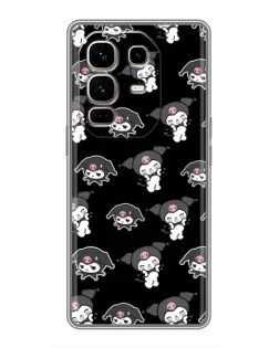 Чохол для Infinix Note 50 Pro Plus з картинкою «Чорний паттерн Kuromi»