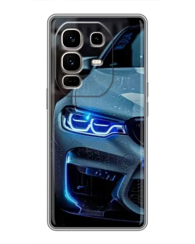 Чохол для Infinix Note 50 Pro Plus з картинкою «Погляд BMW з синіми фарами»