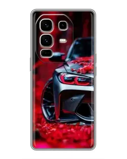 Чохол для Infinix Note 50 Pro Plus з картинкою «Спортивна BMW та квіти»