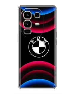 Чохол для Infinix Note 50 Pro Plus з картинкою «Логотип BMW та неонові дуги»