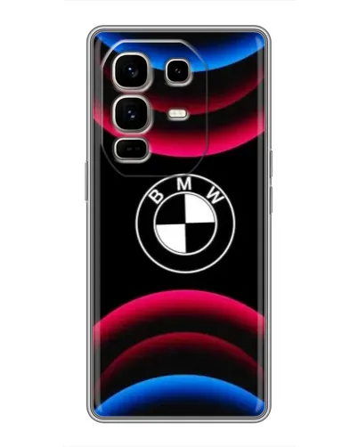 Чохол для Infinix Note 50 Pro Plus з картинкою «Логотип BMW та неонові дуги»