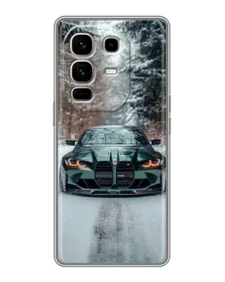 Чохол для Infinix Note 50 Pro Plus з картинкою «BMW у зимовому лісі»