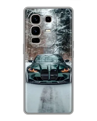 Чохол для Infinix Note 50 Pro Plus з картинкою «BMW у зимовому лісі»
